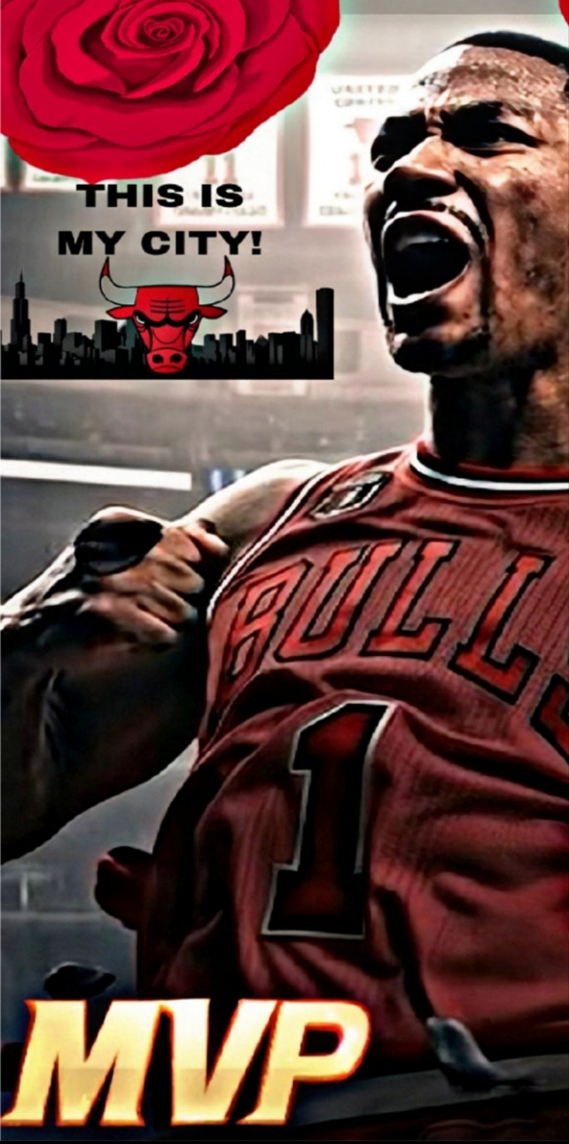 NEW! DERRICK ROSE SELF CREATED ORIGINAL BULLS 8.5x11 ULTRA GLOSSY ART POSTER!