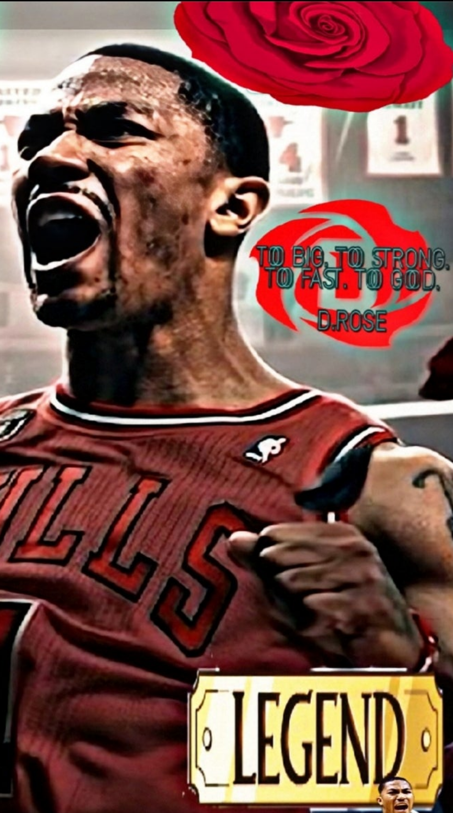 NEW! DERRICK ROSE SELF CREATED ORIGINAL BULLS 8.5x11 ULTRA GLOSSY ART POSTER!