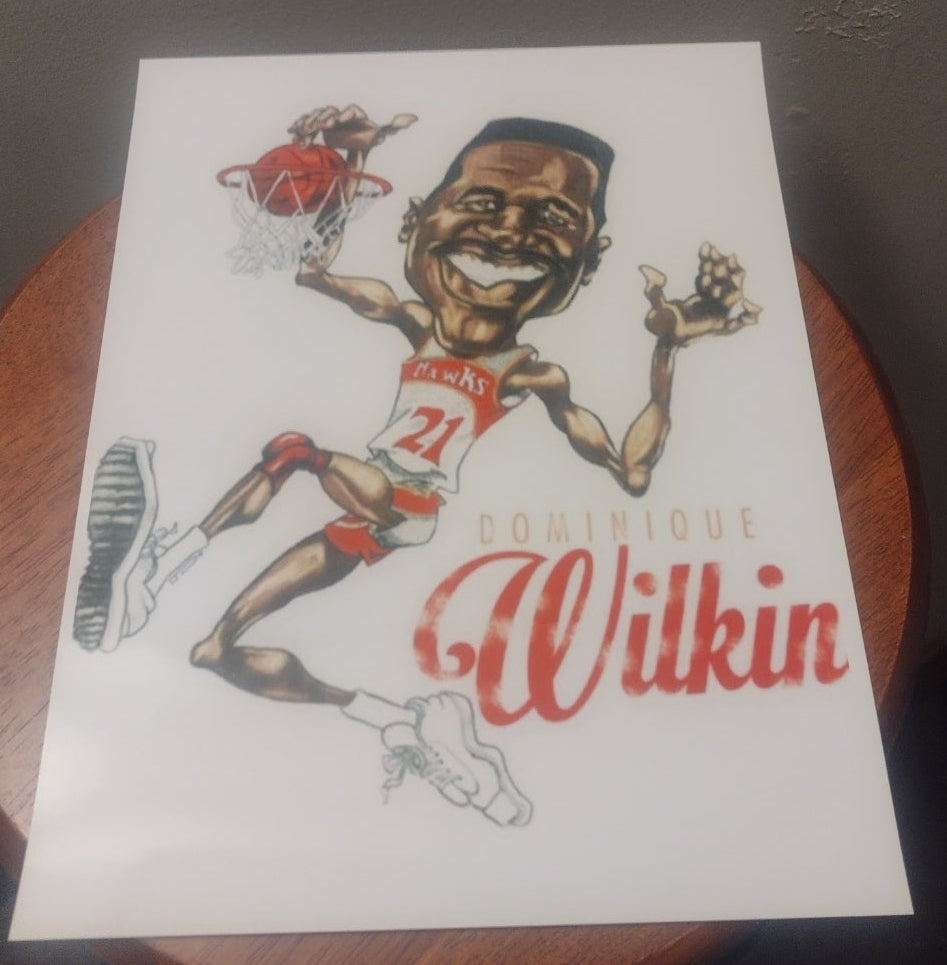 BRAND NEW!💯 DOMINIQUE WILKINS ATLANTA HAWKS VINTAGE 8.5x11 ULTRA PREMIUM GLOSSY REPRINT WALL/LOCKER FULL PAGE NO BORDER BASKETBALL ART POSTER!🔥