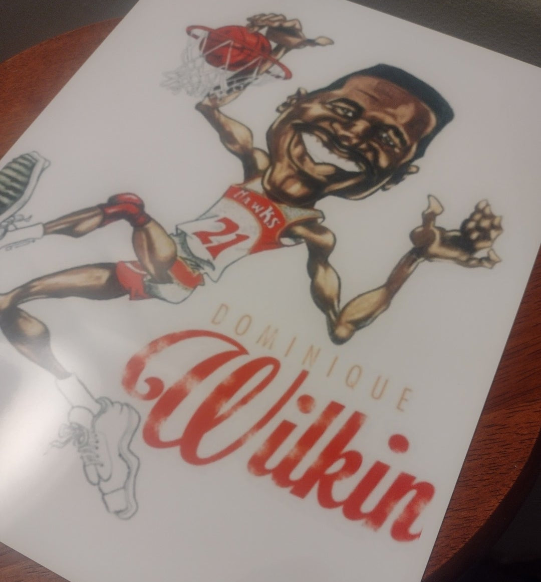 BRAND NEW!💯 DOMINIQUE WILKINS ATLANTA HAWKS VINTAGE 8.5x11 ULTRA PREMIUM GLOSSY REPRINT WALL/LOCKER FULL PAGE NO BORDER BASKETBALL ART POSTER!🔥