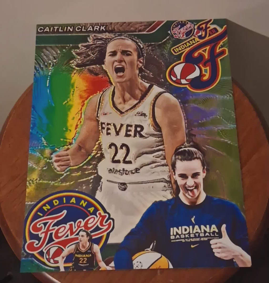 BRAND NEW!💯 CAITLIN CLARK  8.5x11 ULTRA PREMIUM GLOSSY INDIANA FEVER FULL PAGE! NO BORDER! BASKETBALL🏀ART POSTER!🔥
