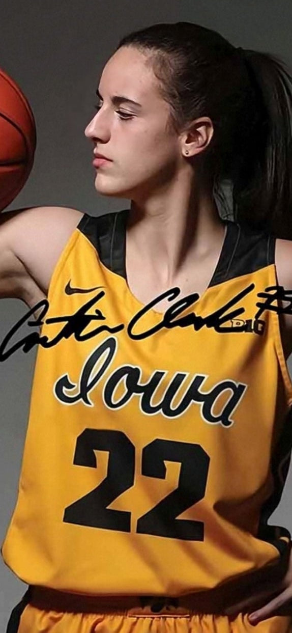 BRAND NEW!💯 CAITLIN CLARK  8.5x11 ULTRA PREMIUM GLOSSY IOWA HAWKEYES COLLEGE BASKETBALL REPRINT POSTER!🔥