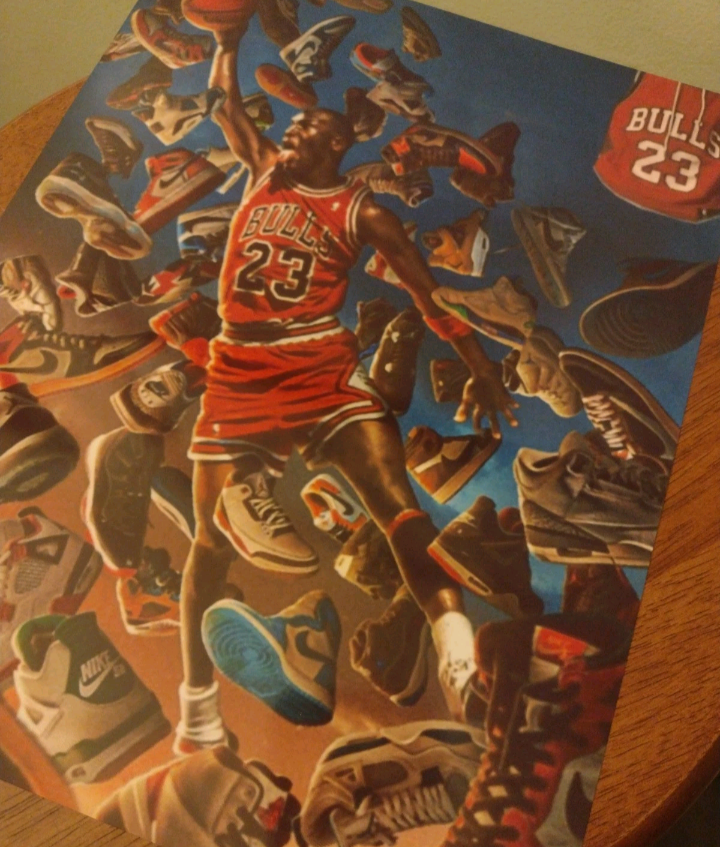 BRAND NEW!💯 (M.J)💨THE G.O.A.T🐐 8.5x11 ULTRA PREMIUM GLOSSY COLOR ART ORIGINAL SELF-CREATED FULL PAGE! NO BORDERS! BASKETBALL POSTER!🤩
