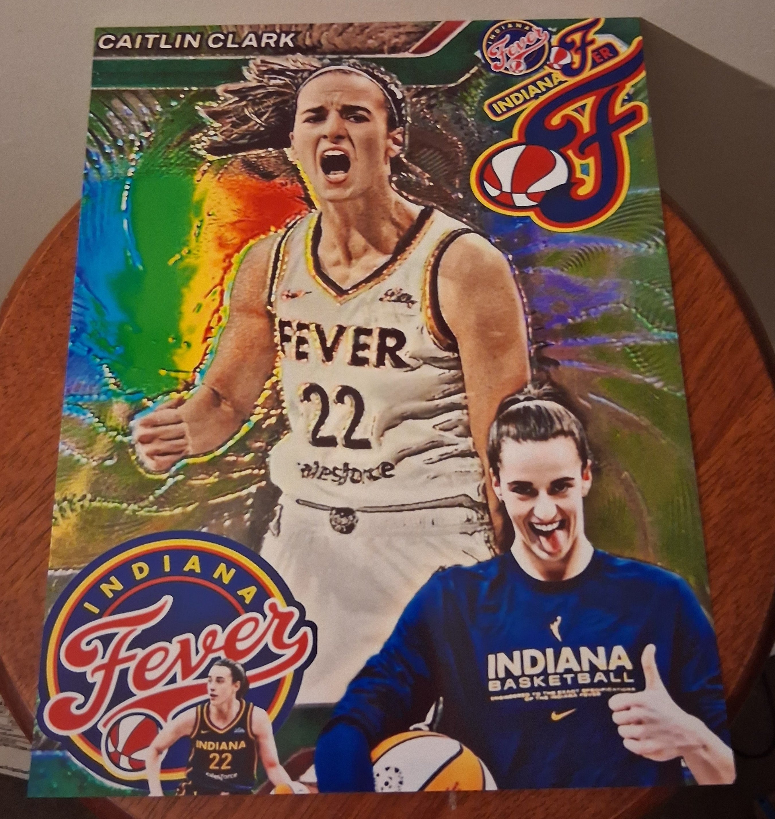 BRAND NEW!💯 CAITLIN CLARK  8.5x11 ULTRA PREMIUM GLOSSY INDIANA FEVER FULL PAGE! NO BORDER! BASKETBALL🏀ART POSTER!🔥