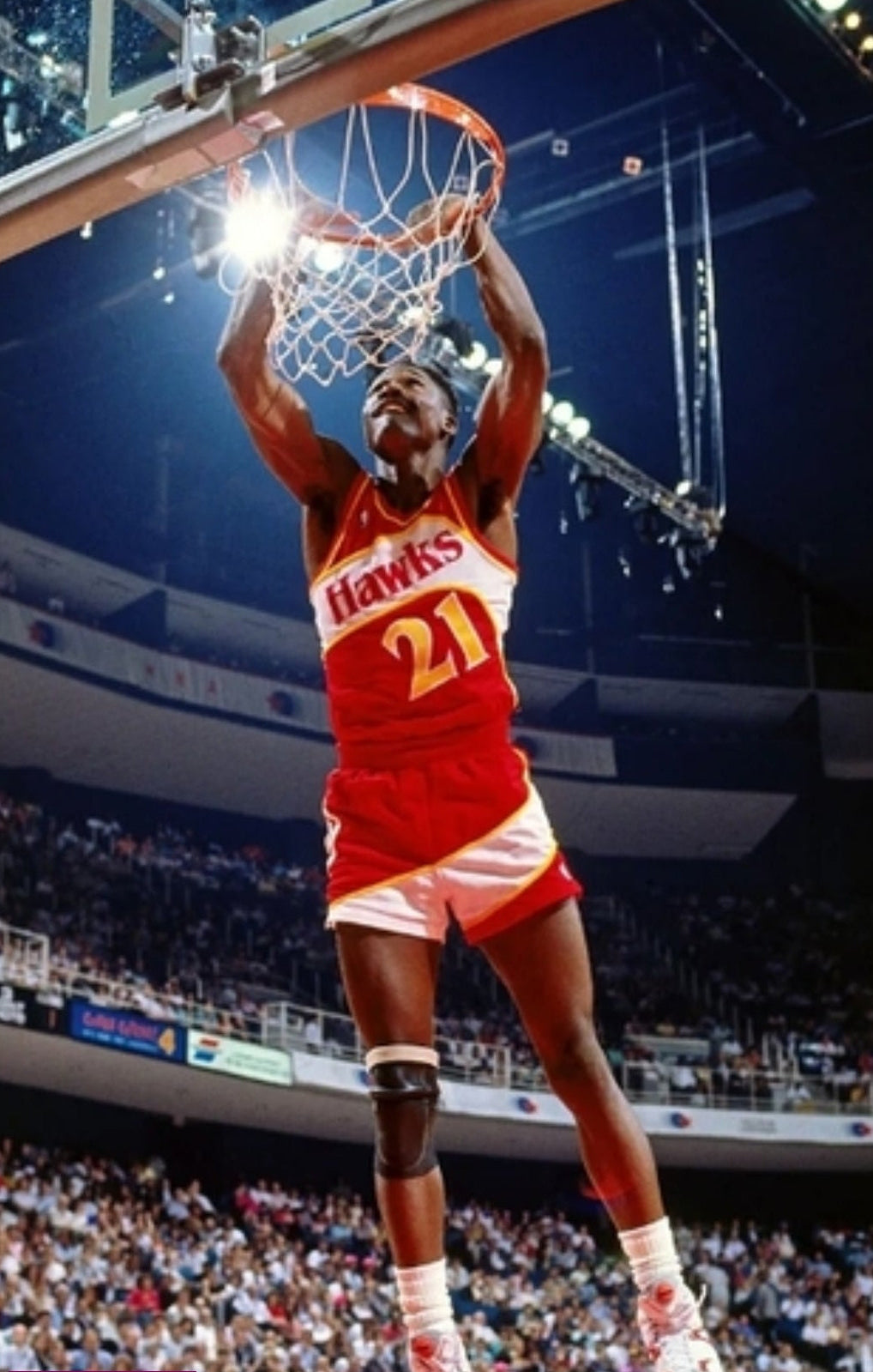 BRAND NEW!💯 DOMINIQUE WILKINS ATLANTA HAWKS VINTAGE 8.5x11 ULTRA PREMIUM GLOSSY REPRINT WALL/LOCKER FULL PAGE NO BORDER BASKETBALL POSTER!🔥