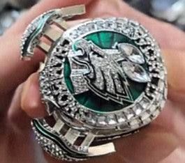 BRAND NEW!💯 HAND-MADE🖐️JALEN HURTS 2025 COLLECTORS SOUVENIR FOOTBALL SIZE 11 FAN RING WITH BRAND NEW! BLACK DISPLAY PROTECTION RING BOX AND SIX BRAND NEW! JALEN HURTS EAGLES 8.5x11 ULTRA PREMIUM GLOSSY 2025 CHAMPION CREATED ORIGINAL POSTERS!🤩