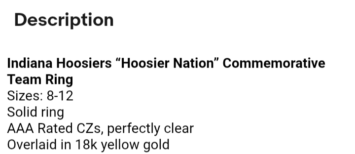BRAND NEW!💯 CUSTOM MADE🖐️COLLECTORS INDIANA HOOSIERS SIZE 11 COLLEGE SOUVENIR FOOTBALL HIGH QUALITY FAN RING WITH BRAND NEW! DISPLAY PROTECTION RING BOX BUNDLE!🔥