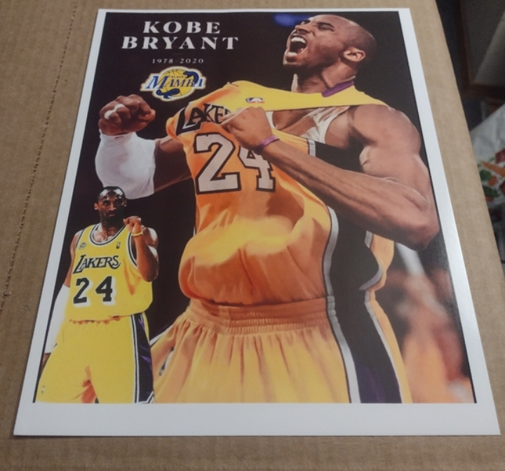 NEW!💯 KOBE BRYANT (MAMBA) LAKERS 8.5x11 ULTRA PREMIUM GLOSSY BASKETBALL POSTER