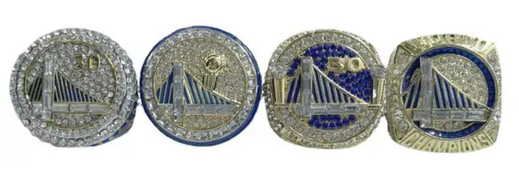 BRAND NEW! STEPHEN CURRY,RICK BARRY AND MORE HANDMADE 7x NBA CHAMPIONSHIP RINGS SIZE 11 GOLDEN STATE WARRIORS 18k 3x GOLD PLATED STERLING SILVER RINGS WITH BRAND NEW! LARGE WOOD 7x CHAMPIONSHIP DISPLAY CASE WARRIORS RING BOX AND CHAMPIONSHIP TROPHY SET!