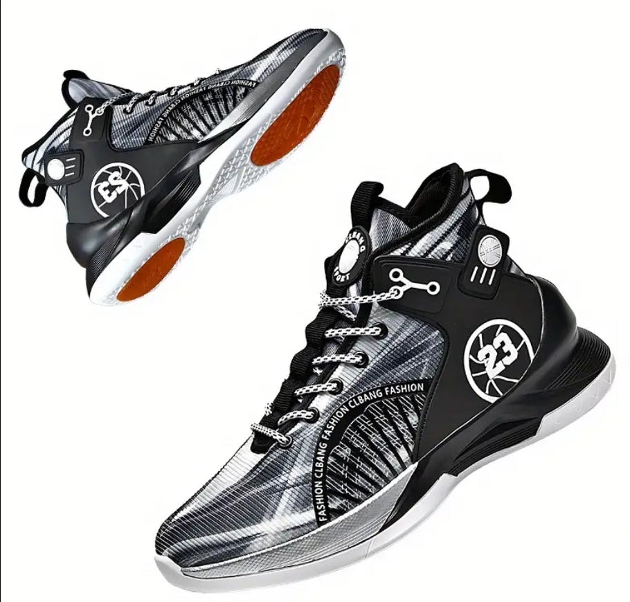 BRAND NEW! PURPLE AND GOLD,BLACK AND WHITE,AND GREEN AND ORANGE SPORTS ATHLETIC MEN’S SIZES 6.5-11 BASKETBALL SHOES