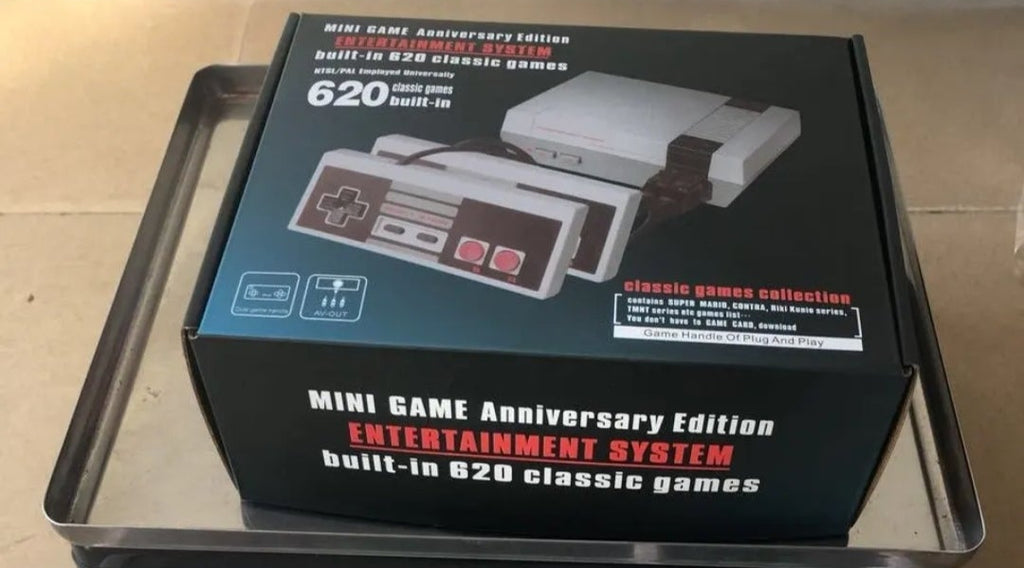 BRAND NEW! CLASSIC 620 BUILT IN NES VIDEO GAME REMAKE SYSTEM WITH 2 BRAND NEW! CONTROLLERS AND HOOKUP ACCESSORIES!