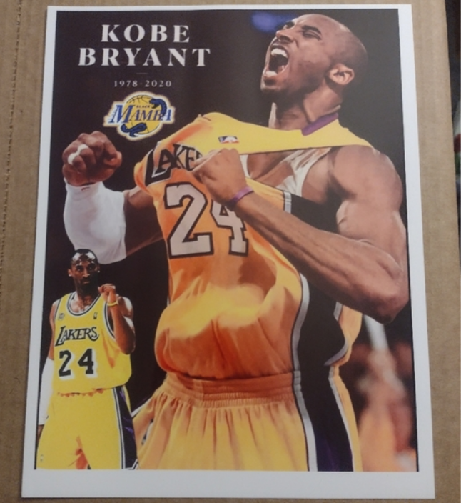 NEW!💯 KOBE BRYANT (MAMBA) LAKERS 8.5x11 ULTRA PREMIUM GLOSSY BASKETBALL POSTER