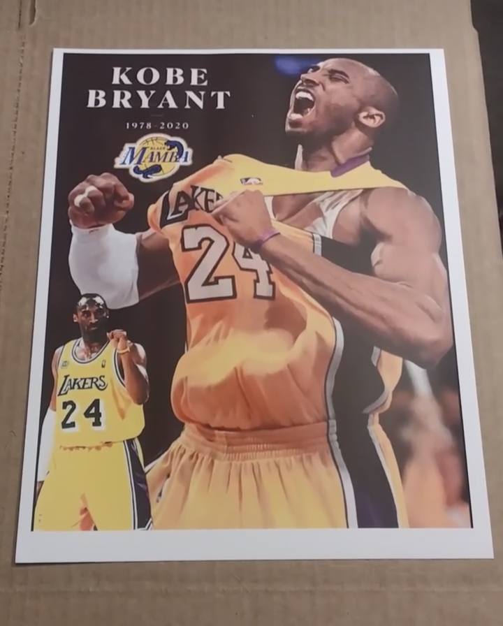NEW!💯 KOBE BRYANT (MAMBA) LAKERS 8.5x11 ULTRA PREMIUM GLOSSY BASKETBALL POSTER