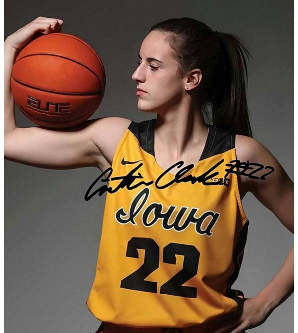 BRAND NEW!💯 CAITLIN CLARK  8.5x11 ULTRA PREMIUM GLOSSY IOWA HAWKEYES COLLEGE BASKETBALL REPRINT POSTER!🔥