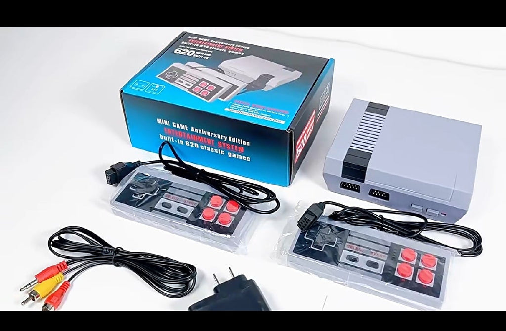 BRAND NEW! CLASSIC 620 BUILT IN NES VIDEO GAME REMAKE SYSTEM WITH 2 BRAND NEW! CONTROLLERS AND HOOKUP ACCESSORIES!