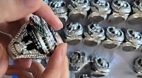 BRAND NEW!💯 HAND-MADE🖐️JALEN HURTS 2025 COLLECTORS SOUVENIR FOOTBALL SIZE 11 FAN RING WITH BRAND NEW! BLACK DISPLAY PROTECTION RING BOX AND SIX BRAND NEW! JALEN HURTS EAGLES 8.5x11 ULTRA PREMIUM GLOSSY 2025 CHAMPION CREATED ORIGINAL POSTERS!🤩