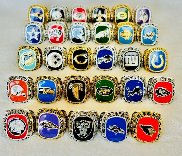 Balfour NFL Team Rings Customized (29 Ring) Size 11 Mega 18k Gold Sterling Silver Bundle Set!