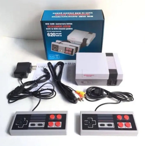 BRAND NEW! CLASSIC 620 BUILT IN NES VIDEO GAME REMAKE SYSTEM WITH 2 BRAND NEW! CONTROLLERS AND HOOKUP ACCESSORIES!