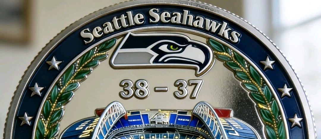 SEATTLE SEAHAWKS HISTORIC 38-37 WIN COMMEMORATIVE COIN (Dec 18, 2025)