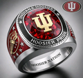 BRAND NEW!💯 CUSTOM MADE🖐️COLLECTORS INDIANA HOOSIERS SIZE 11 COLLEGE SOUVENIR FOOTBALL HIGH QUALITY FAN RING WITH BRAND NEW! DISPLAY PROTECTION RING BOX BUNDLE!🔥