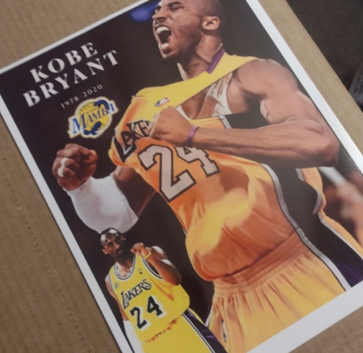 NEW!💯 KOBE BRYANT (MAMBA) LAKERS 8.5x11 ULTRA PREMIUM GLOSSY BASKETBALL POSTER
