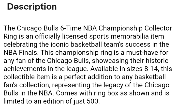 BRAND NEW!💯 CUSTOM MADE🖐️COLLECTORS CHICAGO BULLS SIZE 11 PROFESSIONAL BASKETBALL🏀SOUVENIR HIGH QUALITY FAN RING WITH BRAND NEW! DISPLAY PROTECTION RING BOX WITH 6 BRAND NEW! POSTER SET!🔥