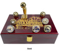 BRAND NEW! STEPHEN CURRY,RICK BARRY AND MORE HANDMADE 7x NBA CHAMPIONSHIP RINGS SIZE 11 GOLDEN STATE WARRIORS 18k 3x GOLD PLATED STERLING SILVER RINGS WITH BRAND NEW! LARGE WOOD 7x CHAMPIONSHIP DISPLAY CASE WARRIORS RING BOX AND CHAMPIONSHIP TROPHY SET!