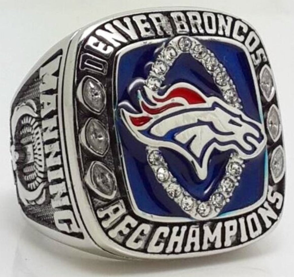 BRAND NEW!💯 HAND-MADE🖐️PEYTON MANNING 2013 BRONCOS COLLECTORS SOUVENIR FOOTBALL SIZE 11 FAN RING WITH BRAND NEW! BLACK DISPLAY PROTECTION RING BOX AND SIX BRAND NEW! PEYTON MANNING 8.5x11 ULTRA PREMIUM GLOSSY 2013 AFC CHAMPIONSHIP REPRINT POSTERS!🤩