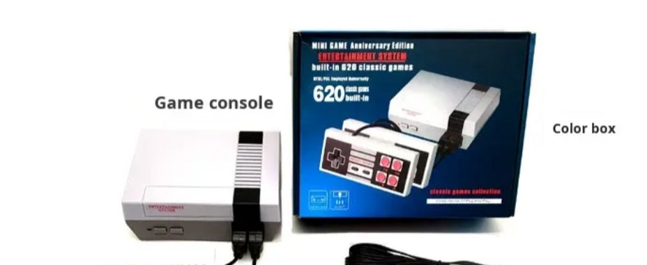 BRAND NEW! CLASSIC 620 BUILT IN NES VIDEO GAME REMAKE SYSTEM WITH 2 BRAND NEW! CONTROLLERS AND HOOKUP ACCESSORIES!