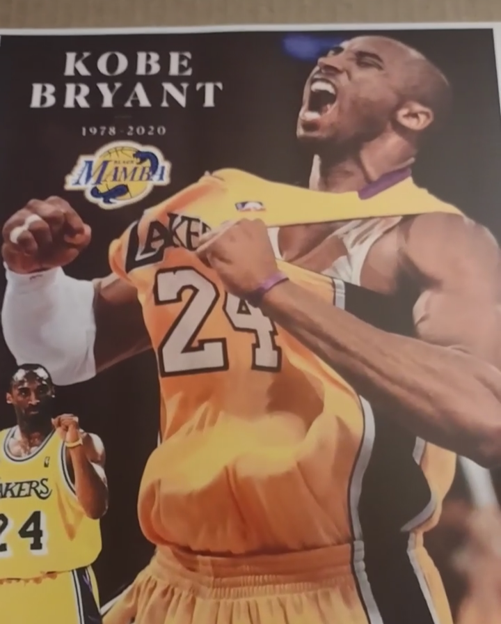NEW!💯 KOBE BRYANT (MAMBA) LAKERS 8.5x11 ULTRA PREMIUM GLOSSY BASKETBALL POSTER