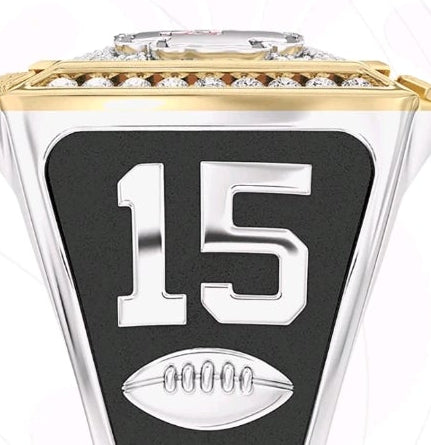 NEW!💯 KANSAS CITY CHEIFS CUSTOM-MADE🖐️PATRICK MAHOMES LOADED ICED OUT🥶DIAMOND💎CLUSTER CHAMPIONSHIP🏆HIGH QUALITY ENGRAVED 14K GOLD🌟FOOTBALL🏈SIZE 11 RING!🤩