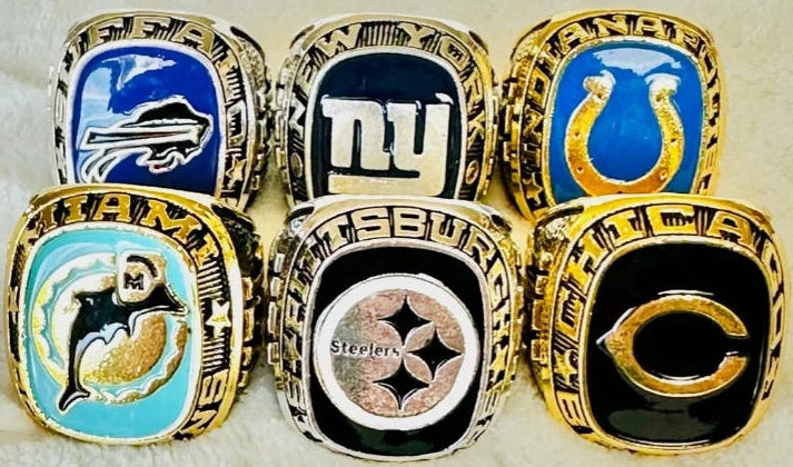 Balfour NFL Team Rings Customized (29 Ring) Size 11 Mega 18k Gold Sterling Silver Bundle Set!