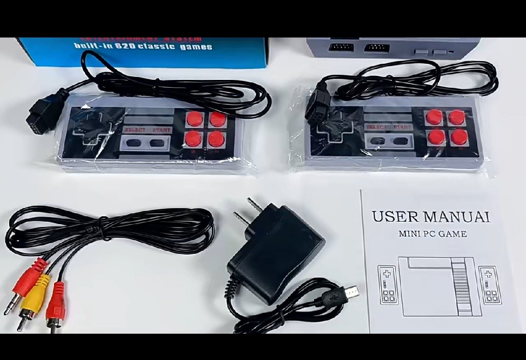 BRAND NEW! CLASSIC 620 BUILT IN NES VIDEO GAME REMAKE SYSTEM WITH 2 BRAND NEW! CONTROLLERS AND HOOKUP ACCESSORIES!