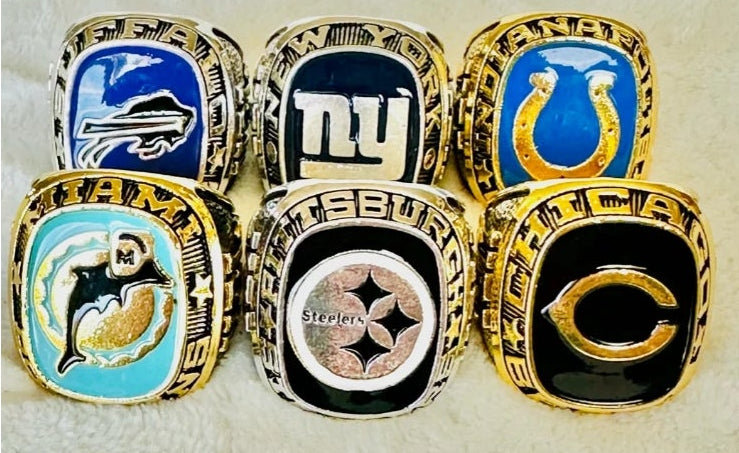 Balfour NFL Team Rings Customized (29 Ring) Size 11 Mega 18k Gold Sterling Silver Bundle Set!