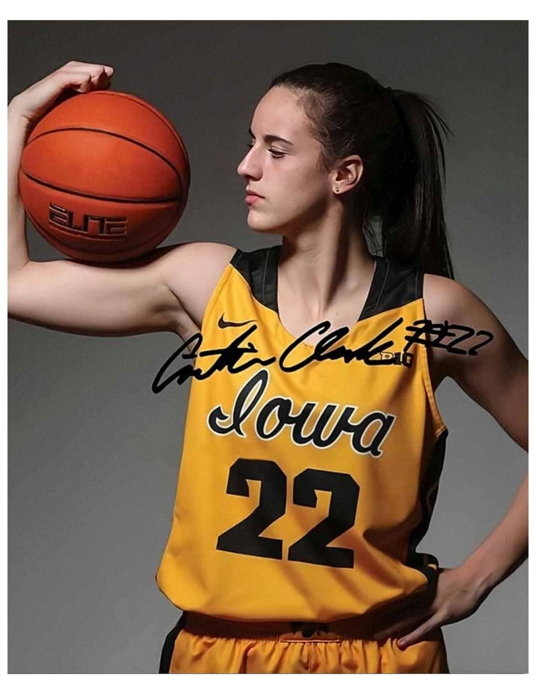 BRAND NEW!💯 CAITLIN CLARK  8.5x11 ULTRA PREMIUM GLOSSY IOWA HAWKEYES COLLEGE BASKETBALL REPRINT POSTER!🔥