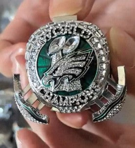 BRAND NEW!💯 HAND-MADE🖐️JALEN HURTS 2025 COLLECTORS SOUVENIR FOOTBALL SIZE 11 FAN RING WITH BRAND NEW! BLACK DISPLAY PROTECTION RING BOX AND SIX BRAND NEW! JALEN HURTS EAGLES 8.5x11 ULTRA PREMIUM GLOSSY 2025 CHAMPION CREATED ORIGINAL POSTERS!🤩