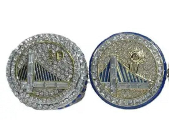 BRAND NEW! STEPHEN CURRY,RICK BARRY AND MORE HANDMADE 7x NBA CHAMPIONSHIP RINGS SIZE 11 GOLDEN STATE WARRIORS 18k 3x GOLD PLATED STERLING SILVER RINGS WITH BRAND NEW! LARGE WOOD 7x CHAMPIONSHIP DISPLAY CASE WARRIORS RING BOX AND CHAMPIONSHIP TROPHY SET!
