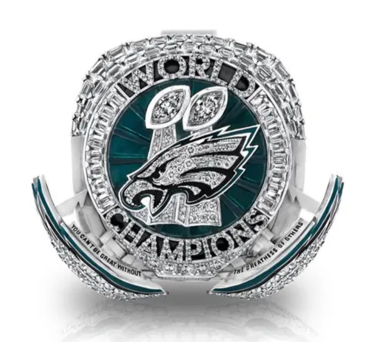 BRAND NEW!💯 HAND-MADE🖐️JALEN HURTS 2025 COLLECTORS SOUVENIR FOOTBALL SIZE 11 FAN RING WITH BRAND NEW! BLACK DISPLAY PROTECTION RING BOX AND SIX BRAND NEW! JALEN HURTS EAGLES 8.5x11 ULTRA PREMIUM GLOSSY 2025 CHAMPION CREATED ORIGINAL POSTERS!🤩