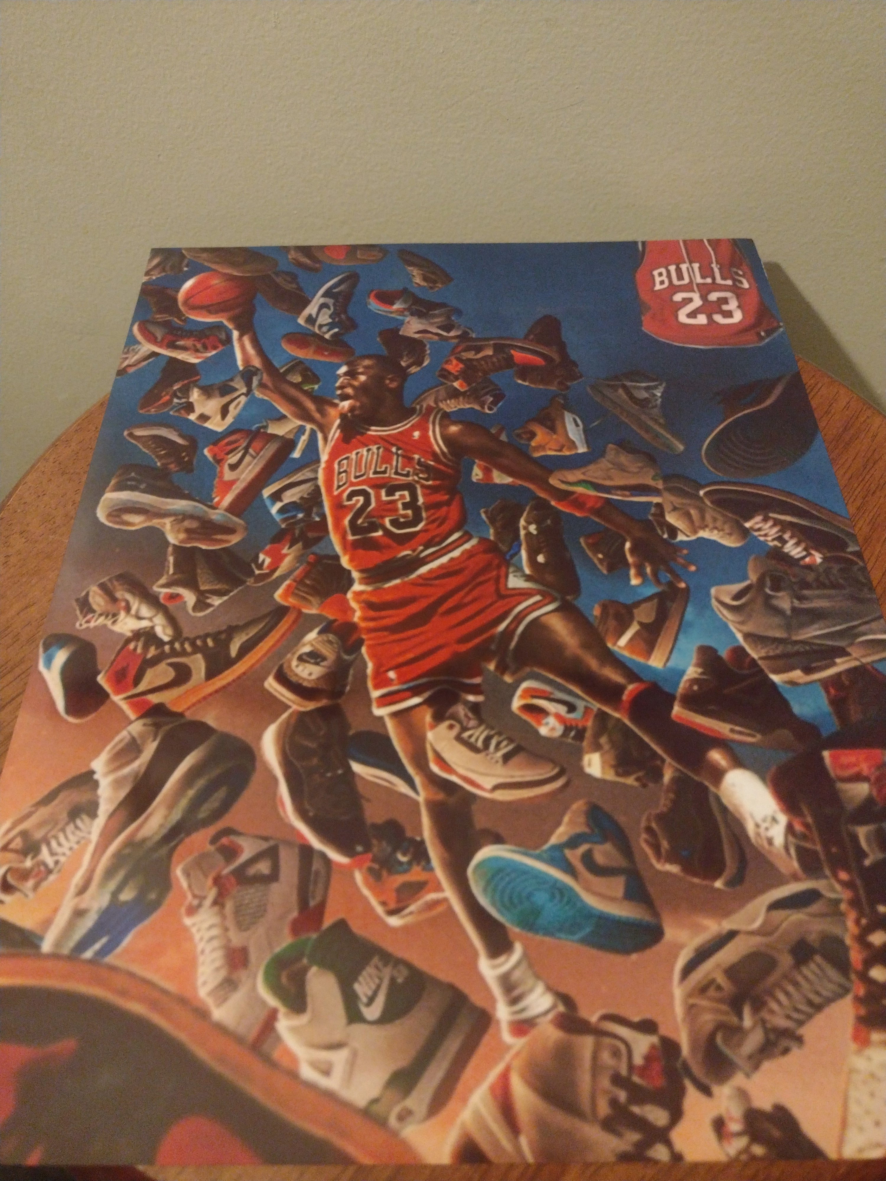 BRAND NEW!💯 (M.J)💨THE G.O.A.T🐐 8.5x11 ULTRA PREMIUM GLOSSY COLOR ART ORIGINAL SELF-CREATED FULL PAGE! NO BORDERS! BASKETBALL POSTER!🤩